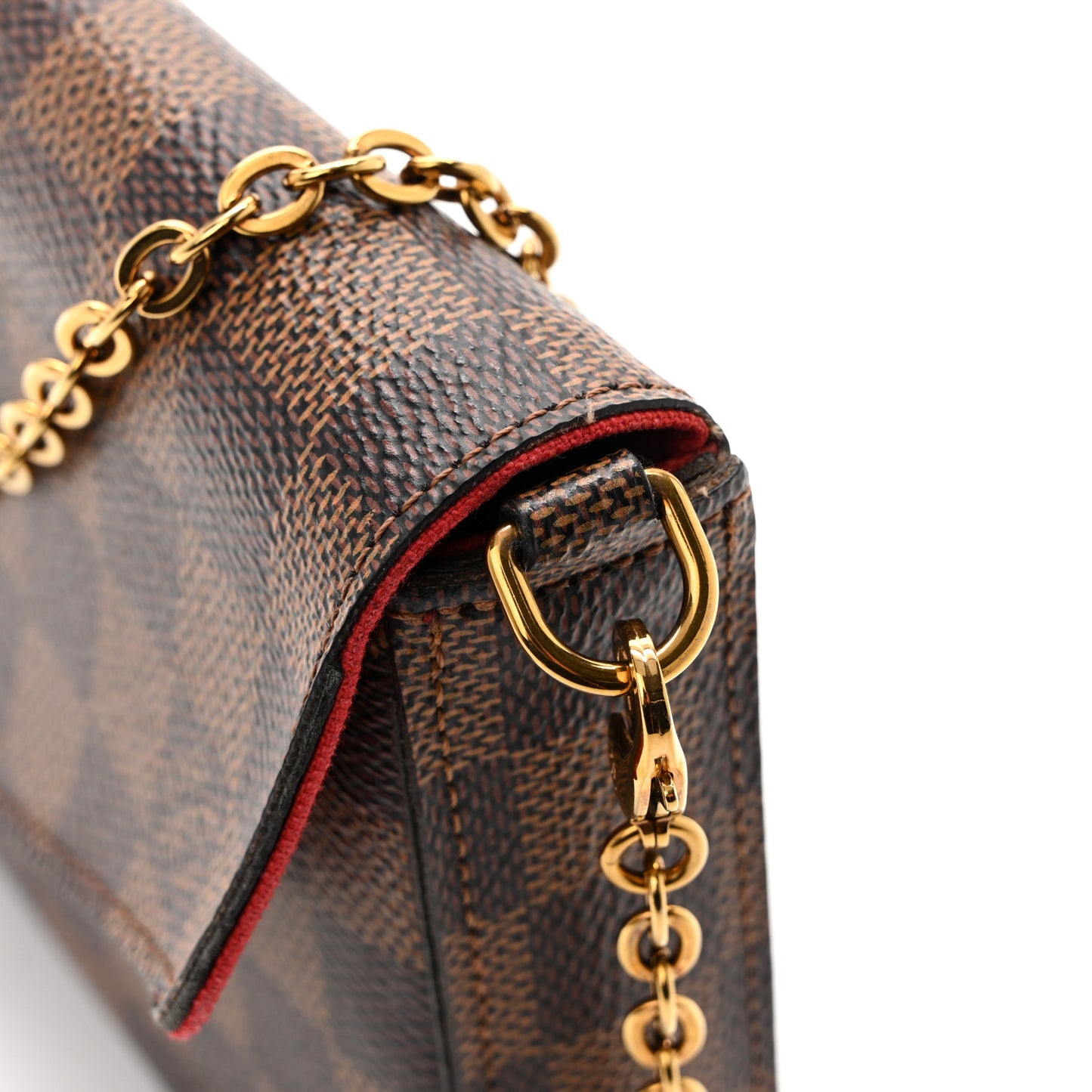 Damier Ebene Pochette Felicie Chain Wallet