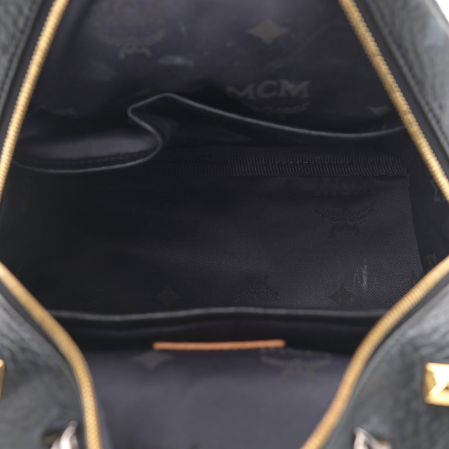 MCM Visetos Studded Small Stark M Backpack Black 4 of 11