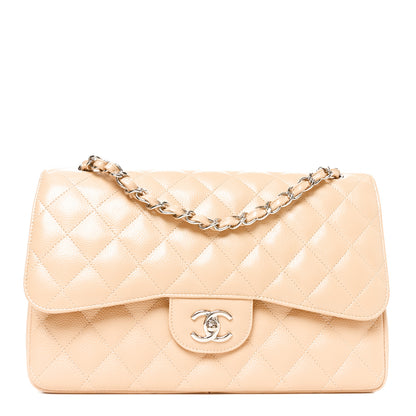 Chanel Caviar Quilted Jumbo Double Flap Beige Clair 1 of 11