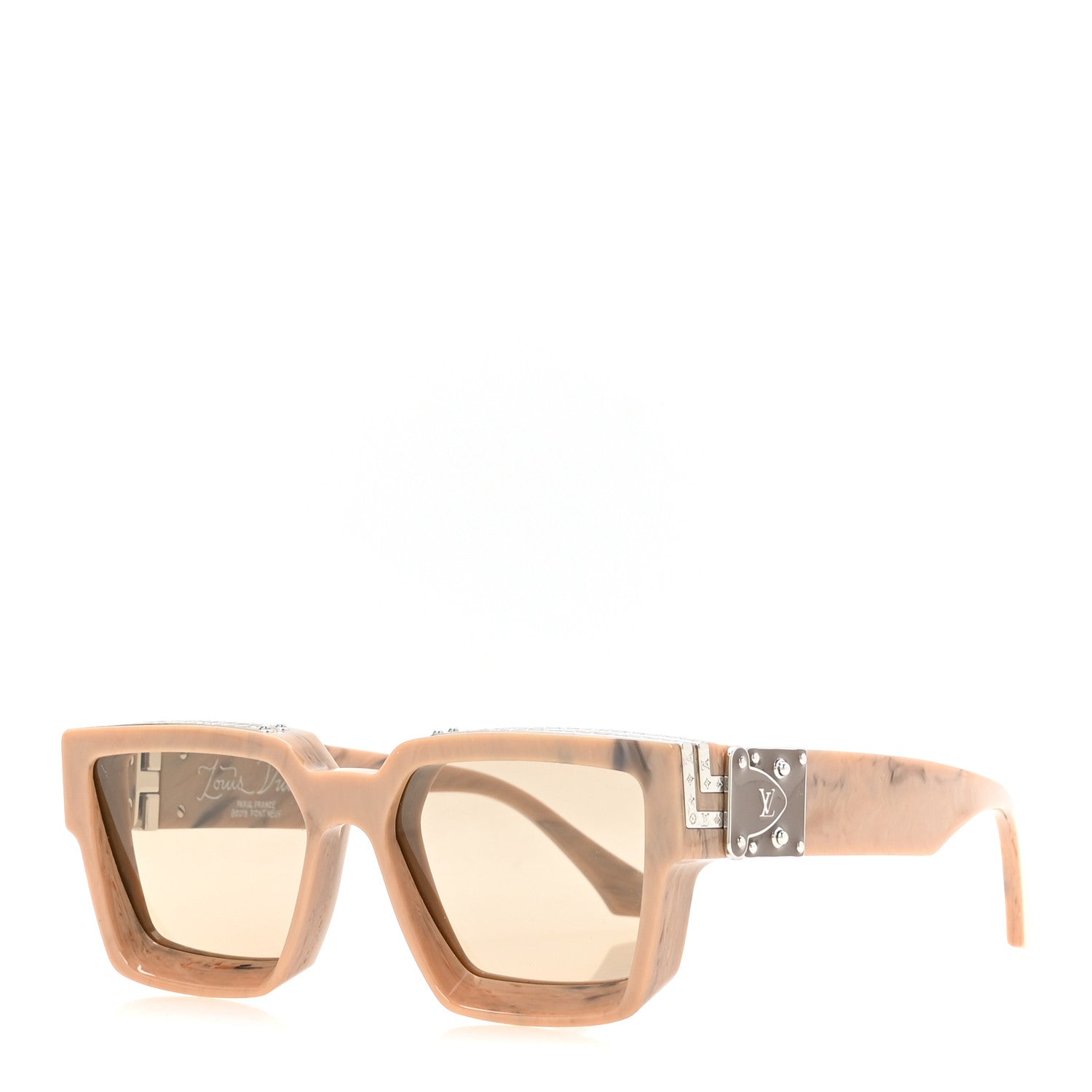 Louis Vuitton Acetate 1.1 Millionaires Sunglasses Z1336W Camel Marble 1 of 8