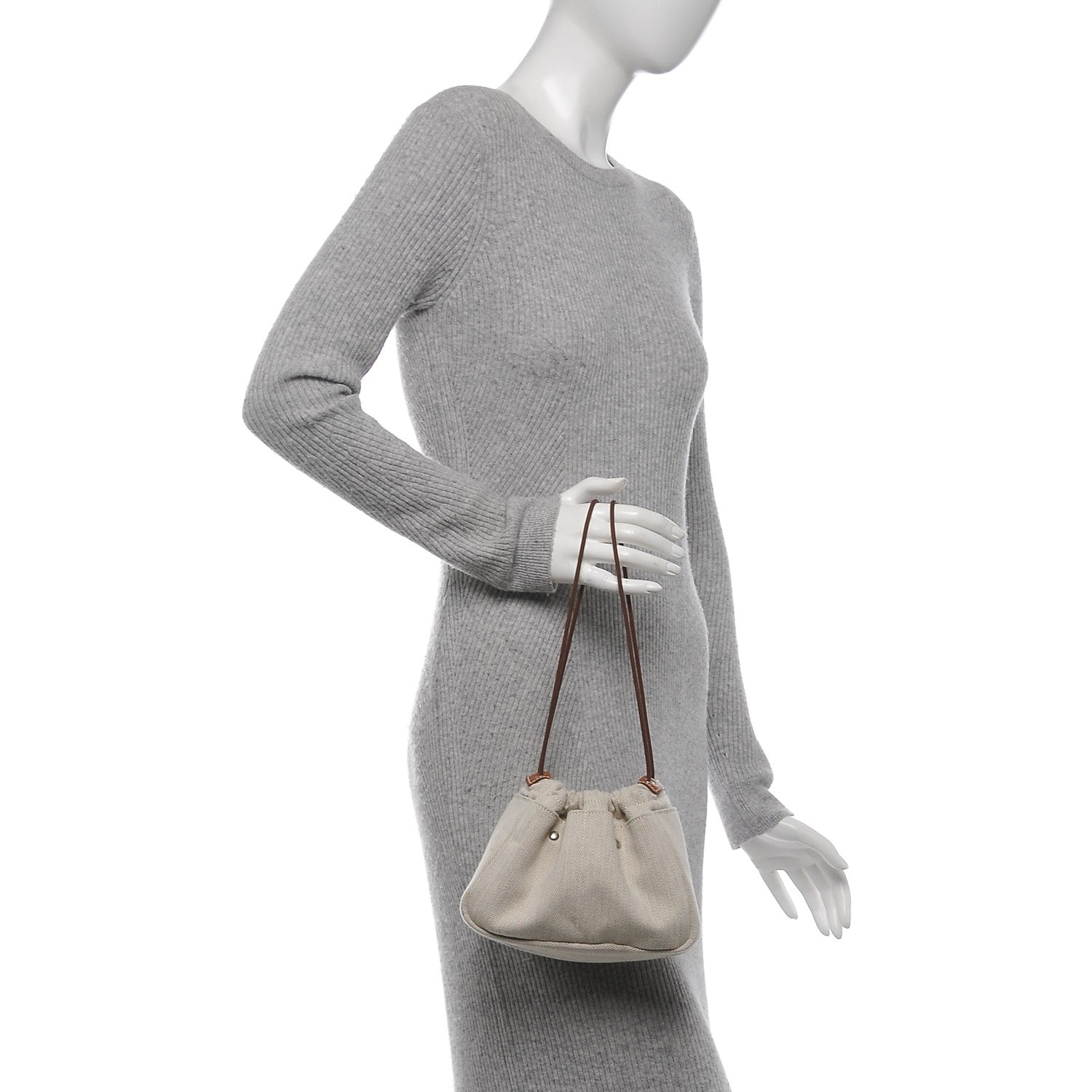Hermes Canvas Barenia Fourbi 20 PM Pouch Naturel Fauve 2 of 7