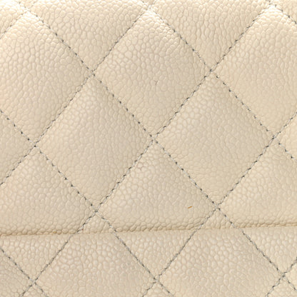 Chanel Caviar Quilted Jumbo Easy Flap Dark White 12 of 13