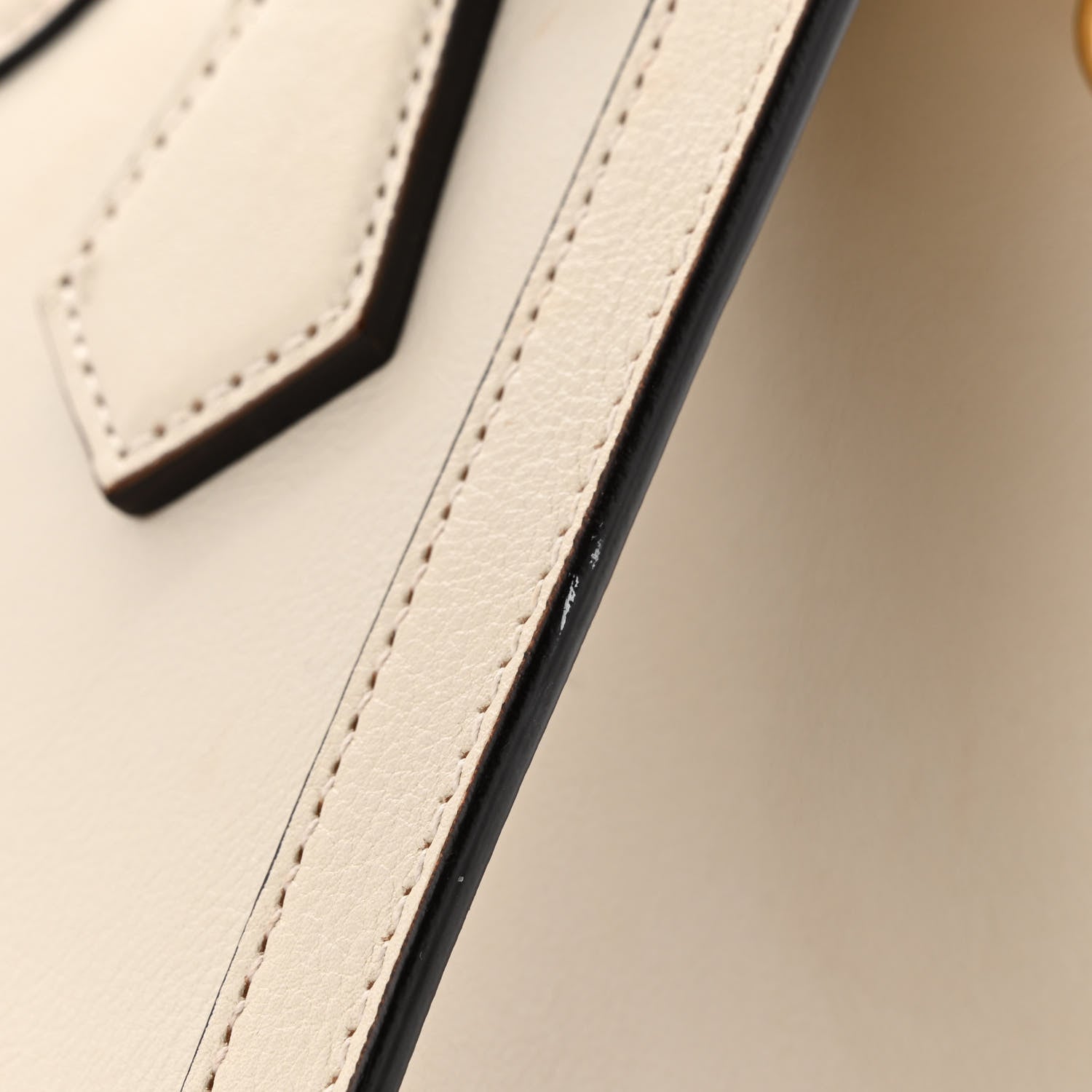 Gucci Wonka Grain Calfskin Mini Diana Tote Bag Mystic White Orange Fluo 14 of 15