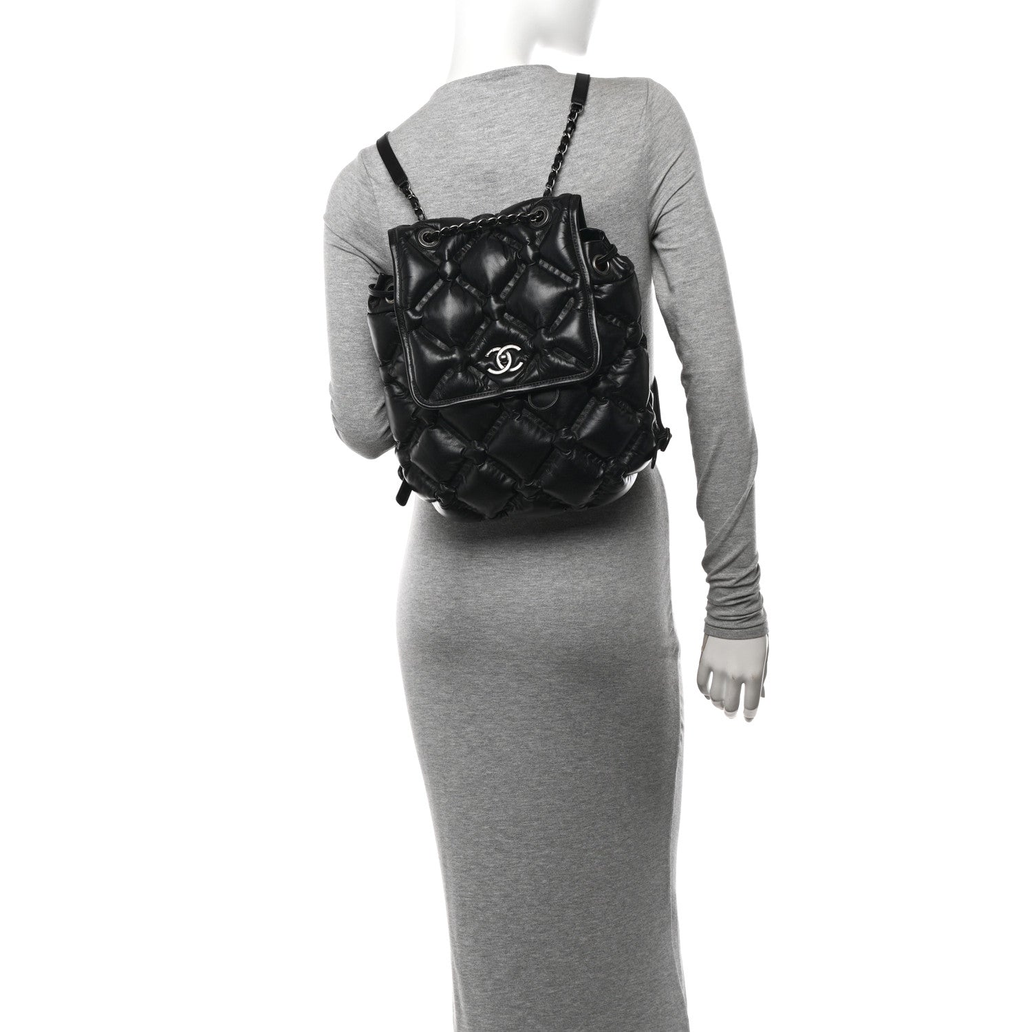 Chanel Calfskin Quilted Chesterfield Backpack Black 2 of 11