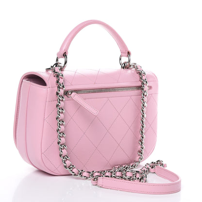 Chanel Calfskin Stitched Ring My Bag Flap Crossbody Pink 3 of 10