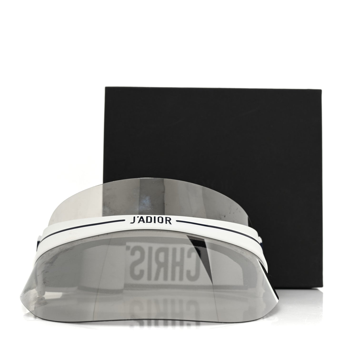 Mirrored DiorClub1 Sun Visor White Black