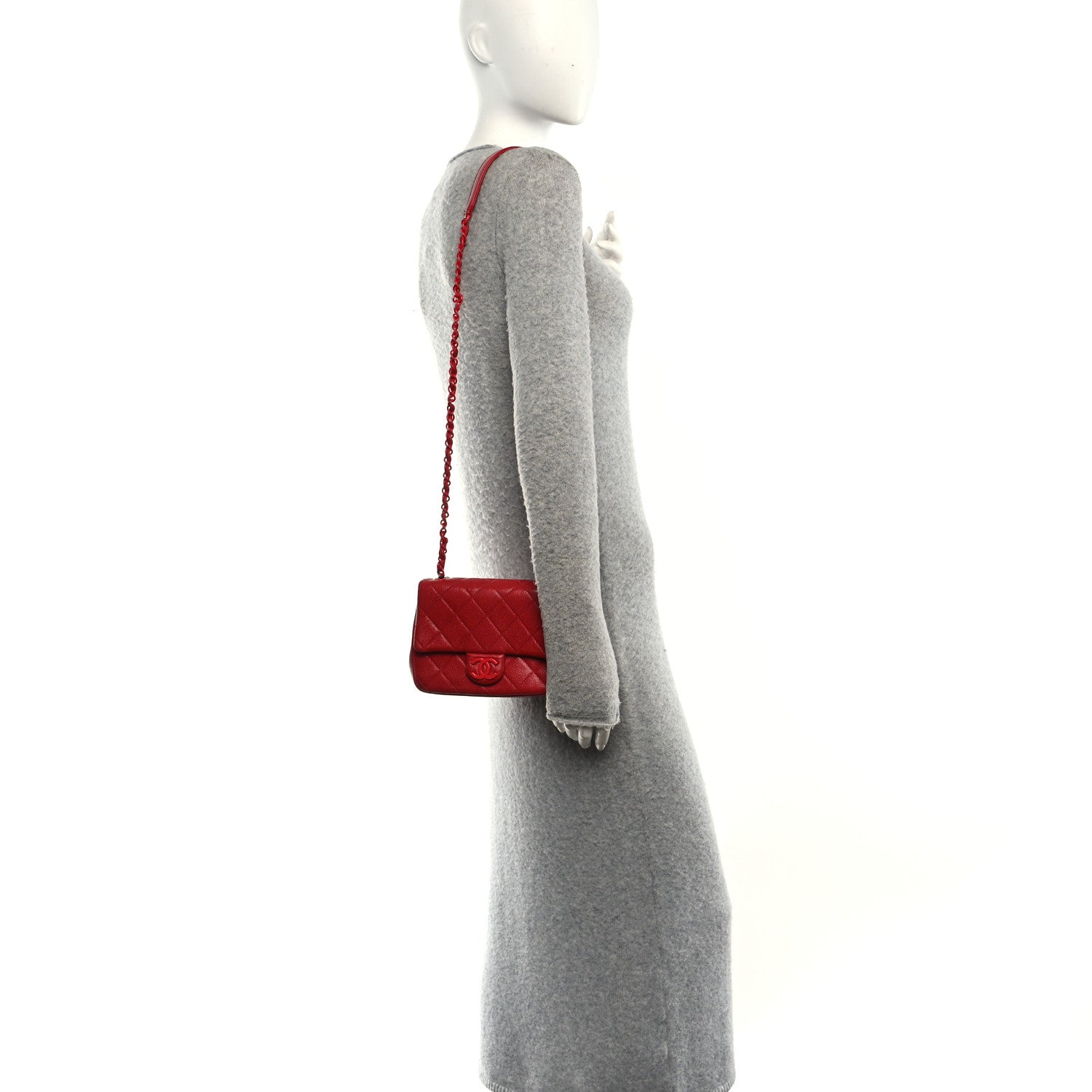 Chanel Caviar Quilted Mini Incognito Square Flap Red 2 of 10