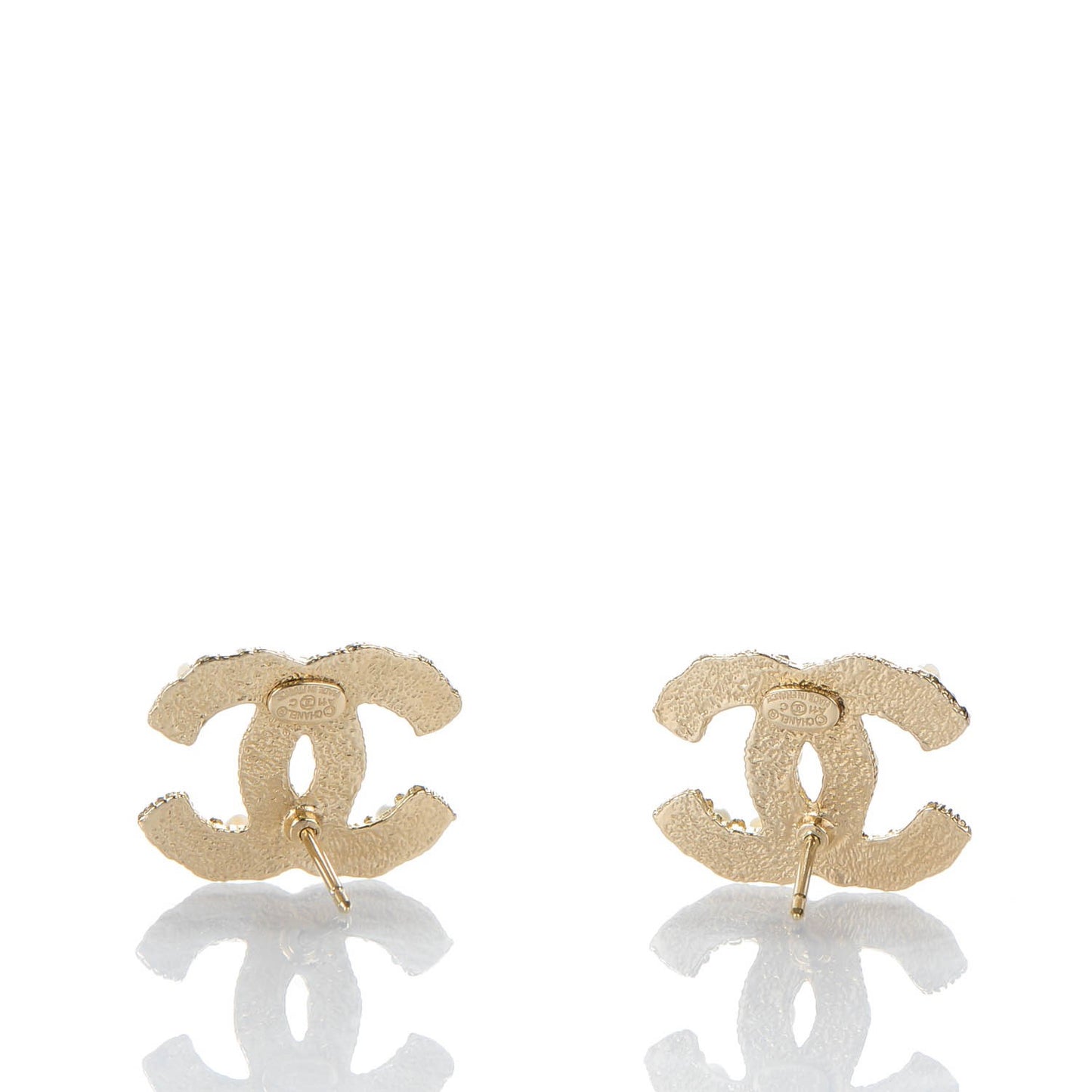 Pearl CC Earrings Light Gold