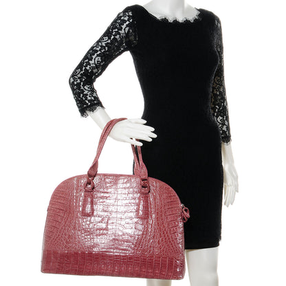 Nancy Gonzalez Crocodile Tote Pink 2 of 7