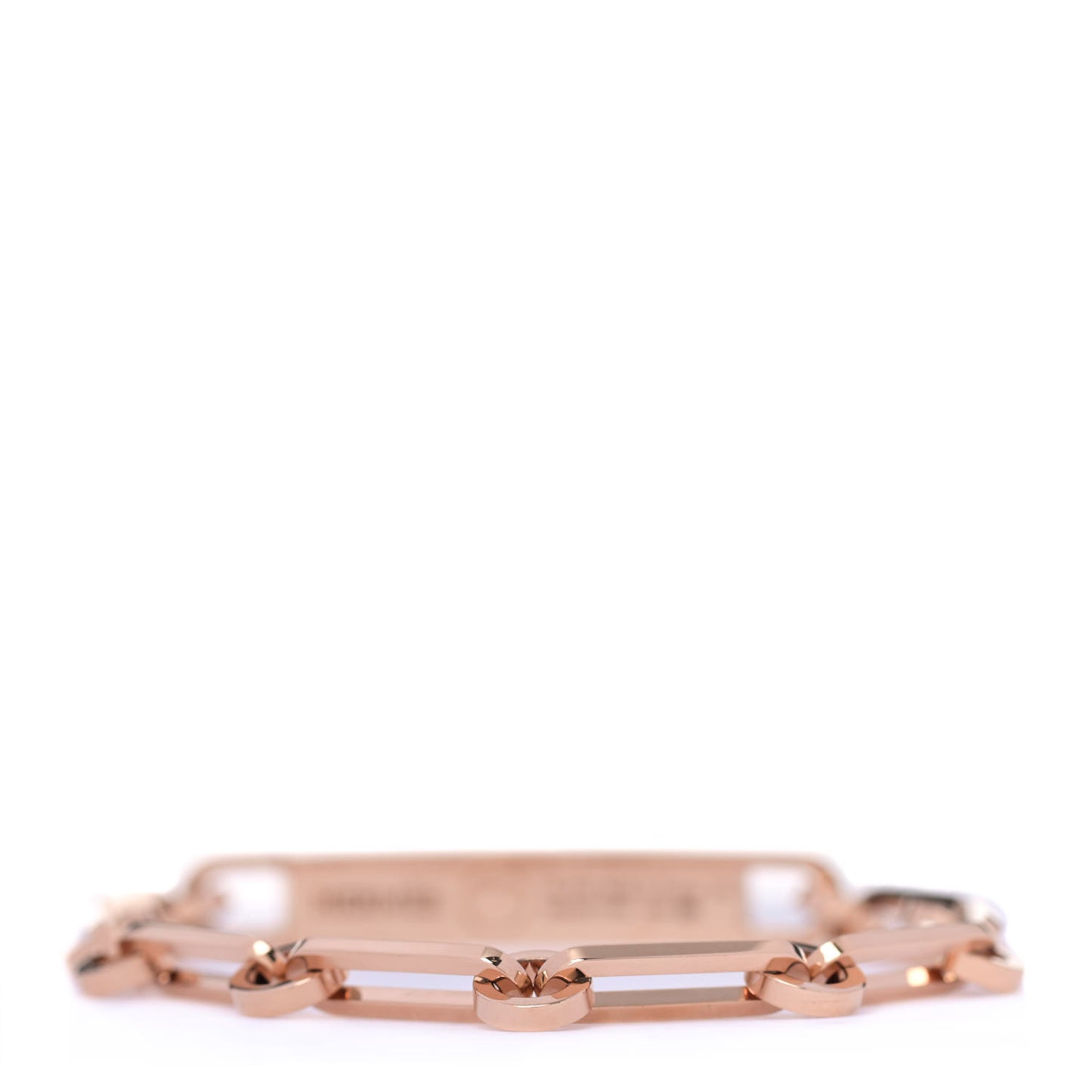 18K Rose Gold Diamond Pave PM Kelly Chaine Bracelet XS