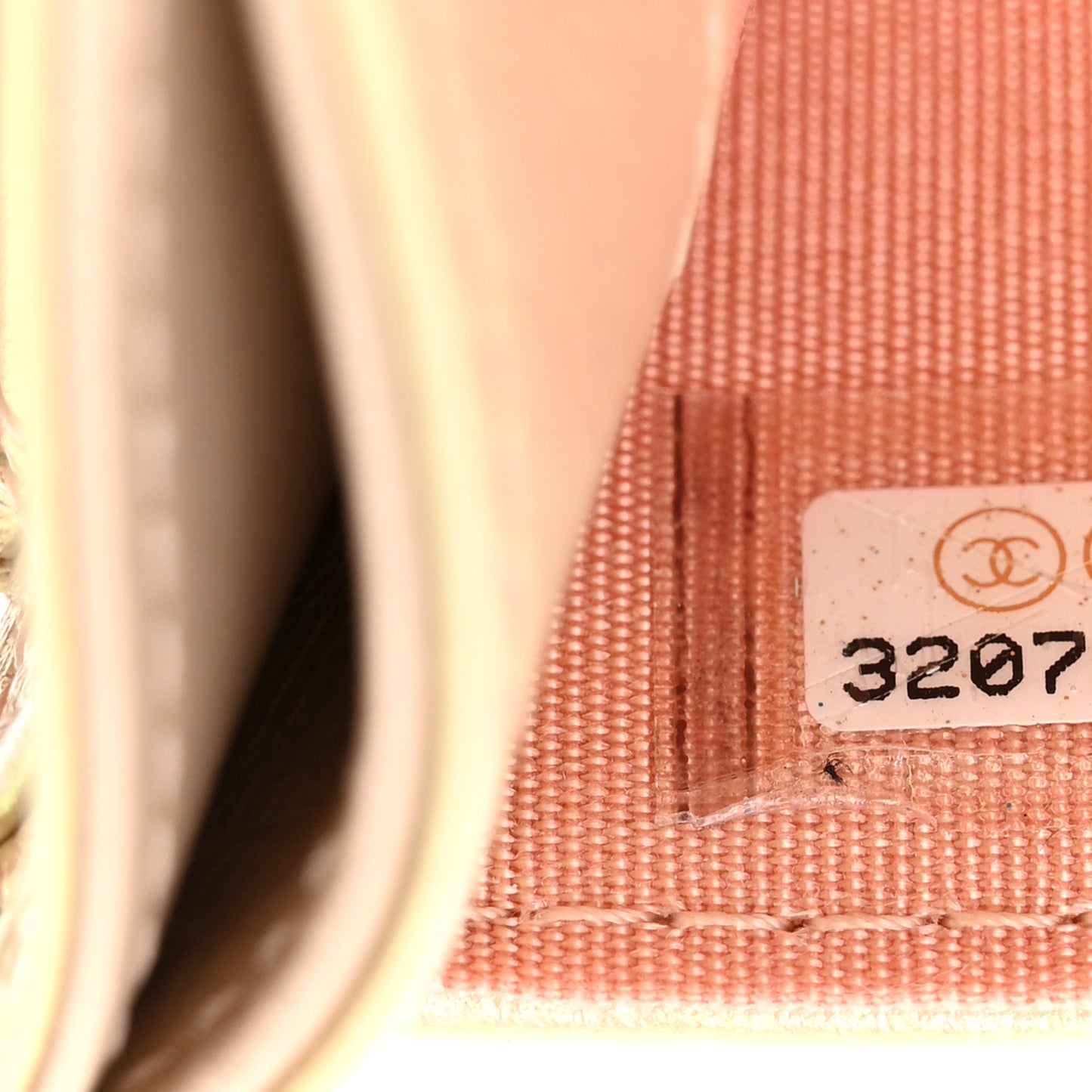 Metallic Goatskin Quilted Chanel 19 Card Holder Gold