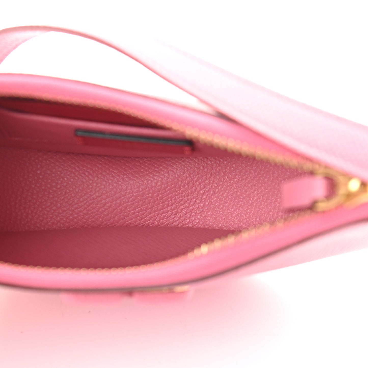 Grainy Calfskin Mini Vlogo Hobo Bag Flamingo Pink