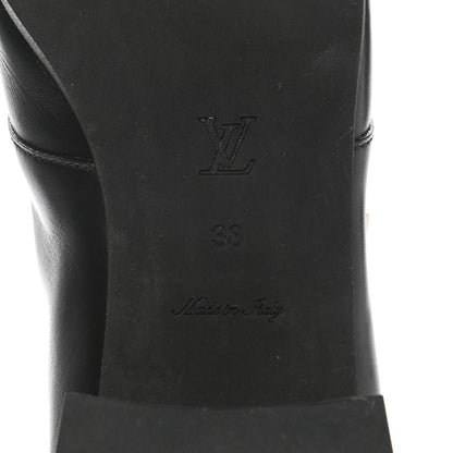 Louis Vuitton Calfskin Monogram Jumble Flat Ankle Boots 38 Black 6 of 9