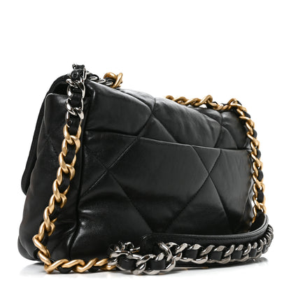 Chanel Lambskin Quilted Medium Chanel 19 Flap Black 3 of 10