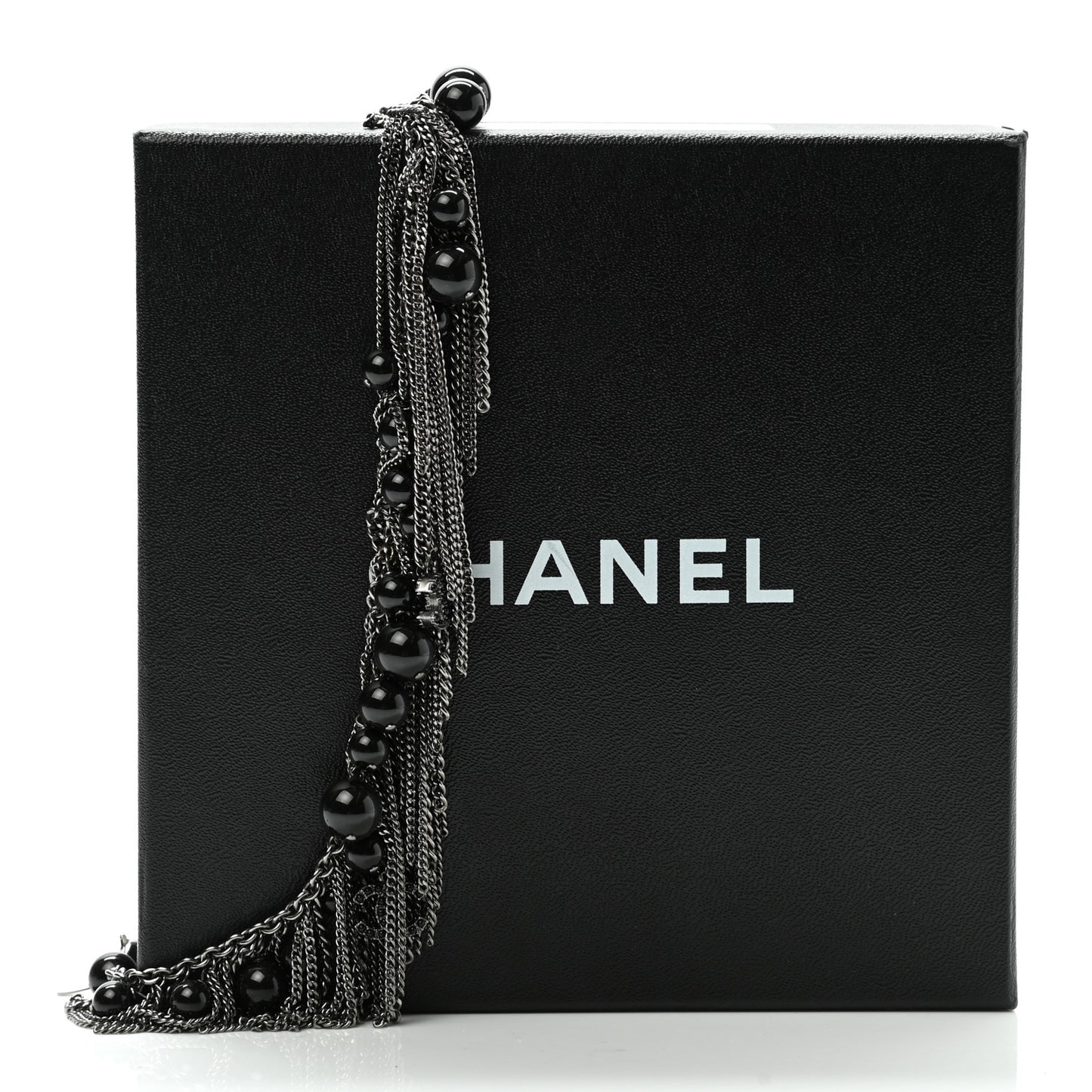 Metal Fringe Beaded Crystal CC Belt Black Ruthenium