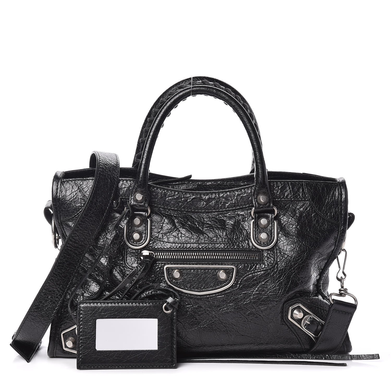 Balenciaga Chevre Silver Metallic Edge Hardware S City Black 1 of 9