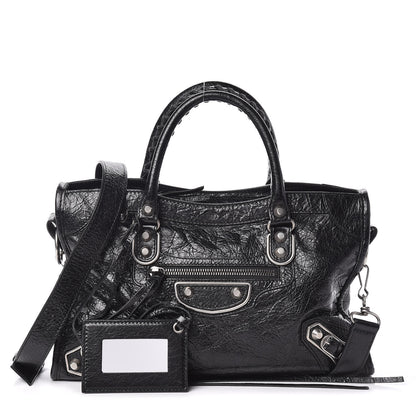 Balenciaga Chevre Silver Metallic Edge Hardware S City Black 1 of 9