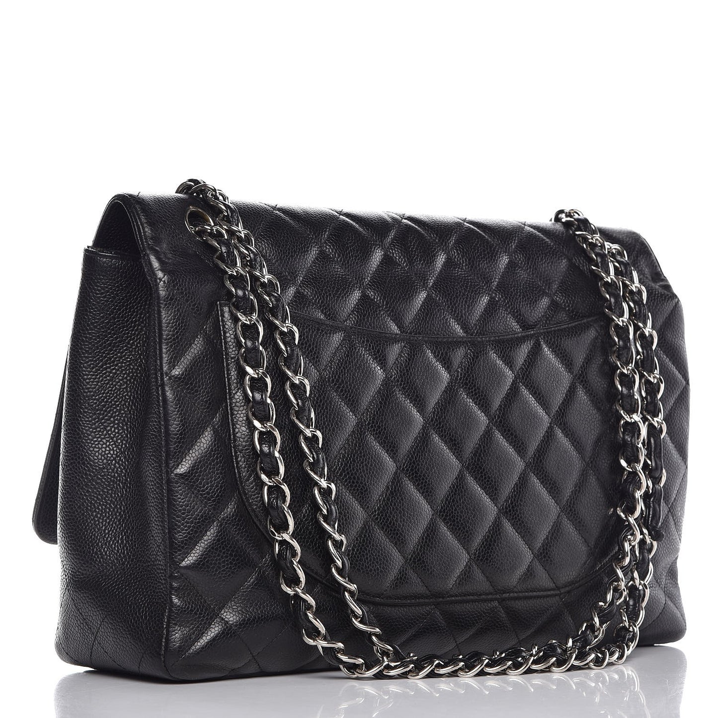 Caviar Quilted Maxi Single Flap Black