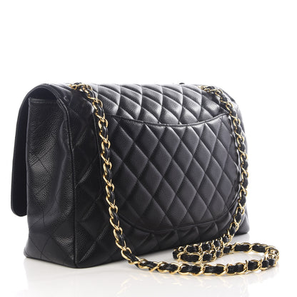 Chanel Caviar Quilted Jumbo Single Flap Black 2 of 8