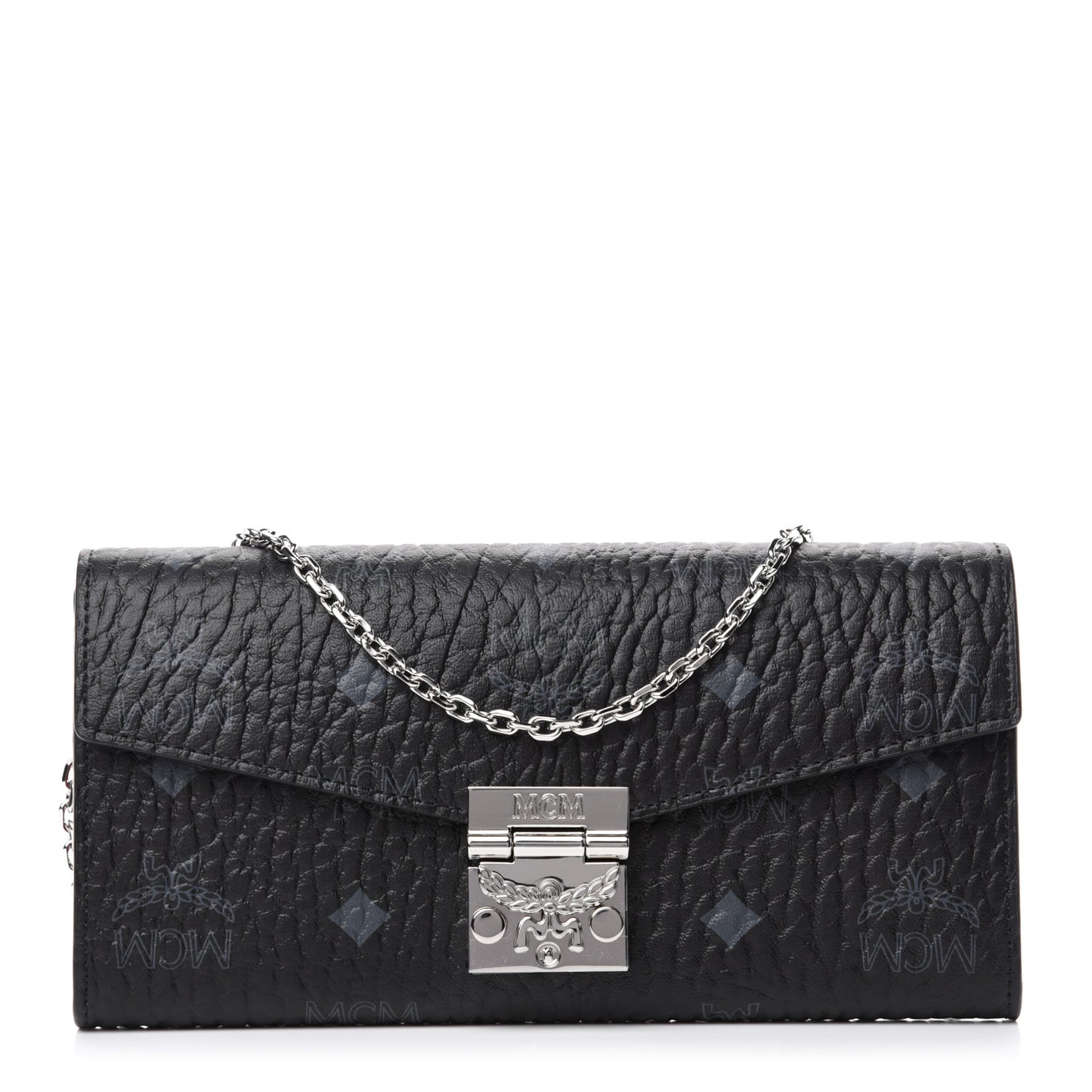 Visetos Large Patricia Wallet On Chain Black Red