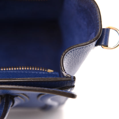Celine Drummed Calfskin Nano Luggage Indigo 11 of 15