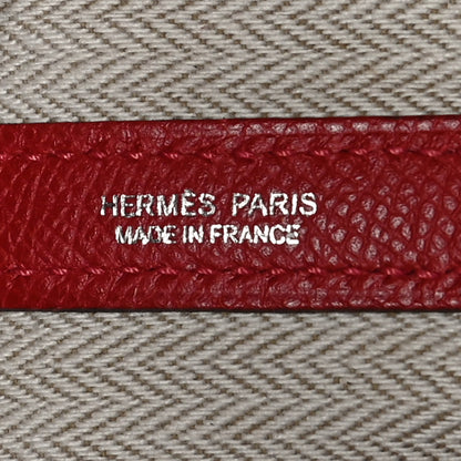 Hermes Epsom Garden Party 30 TPM Rouge Casaque 6 of 12