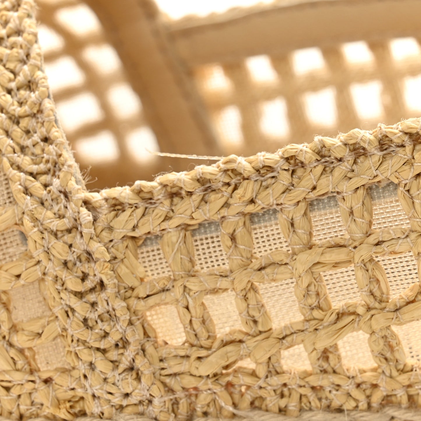 Raffia Triangle Logo Crochet 20mm Espadrilles 37 Naturale