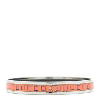 Hermes Enamel Printed Colliers de Chiens Narrow Bracelet 70 Sables 5 of 10