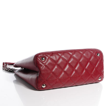 Chanel Caviar Large CC Timeless Soft Tote Dark Red 4 of 7