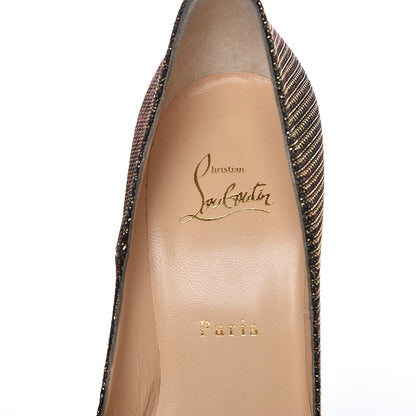 Christian Louboutin Glitter Chain So Kate 120 Pumps 39 Black Gold 7 of 8