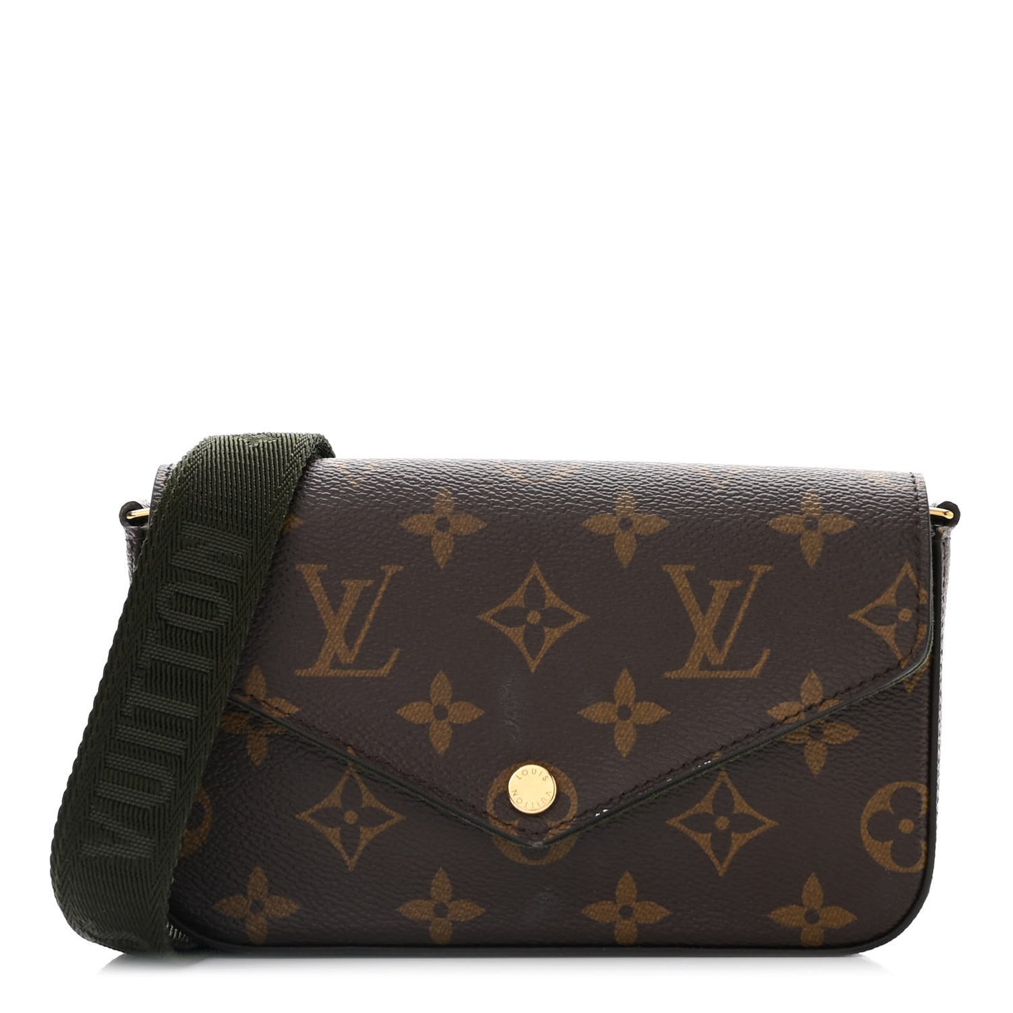 Monogram Felicie Strap & Go Kaki