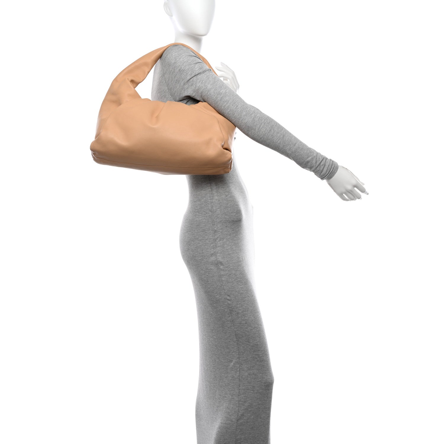 Bottega Veneta Smooth Butter Calfskin Small The Shoulder Pouch Almond 2 of 11