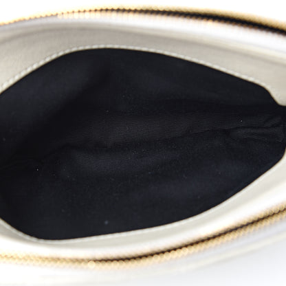 Saint Laurent Grained Lambskin Quilted Mini Becky Double Zip Bag Vintage White 5 of 11