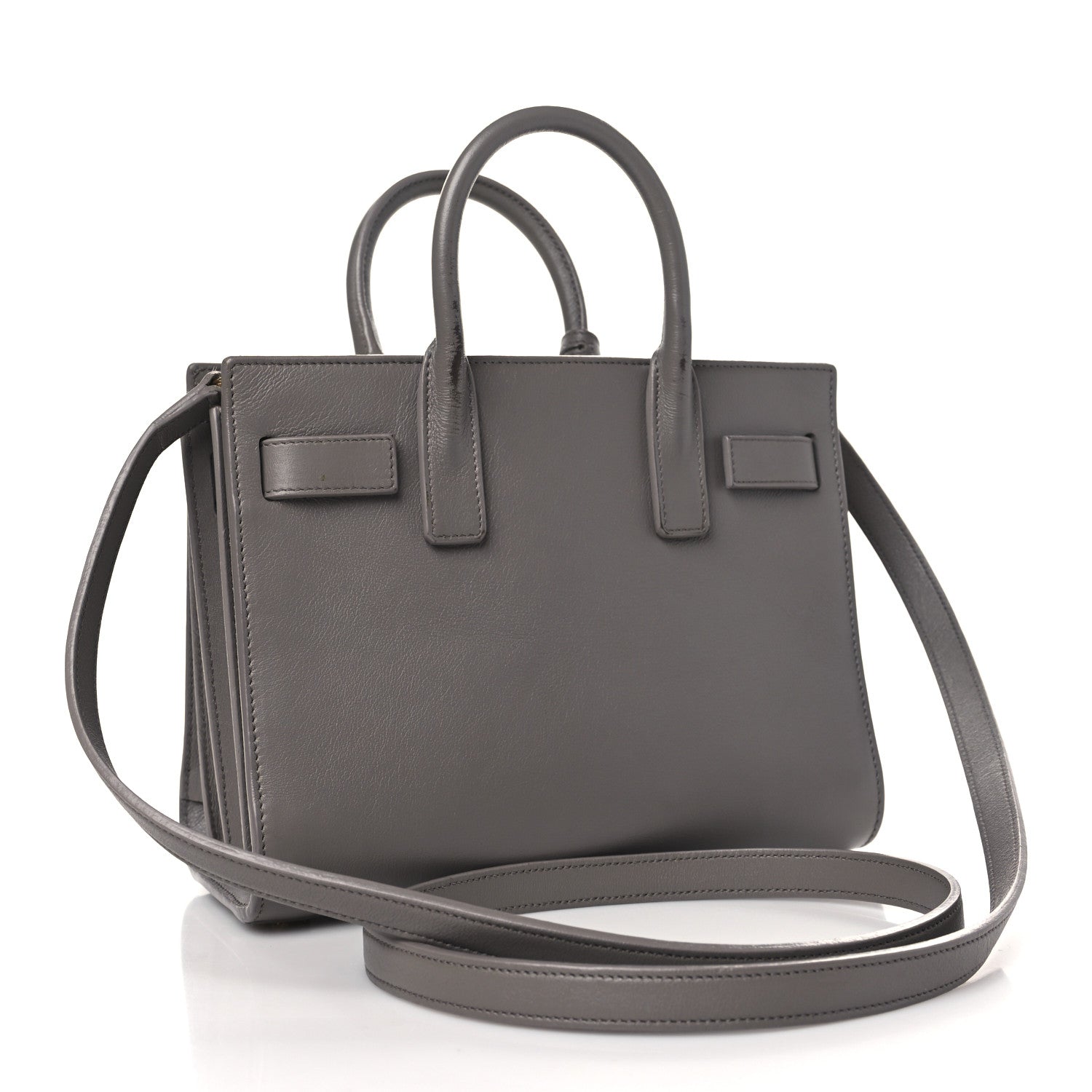 Saint Laurent Calfskin Nano Sac De Jour Fog 3 of 14