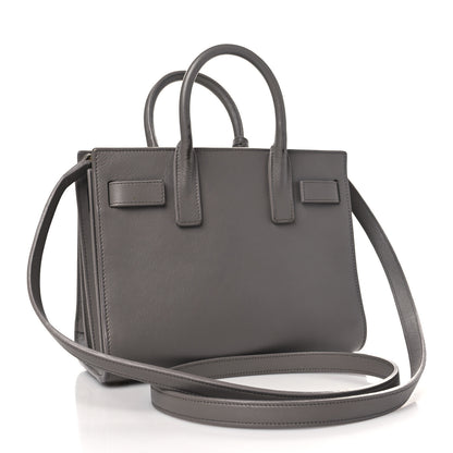 Saint Laurent Calfskin Nano Sac De Jour Fog 3 of 14