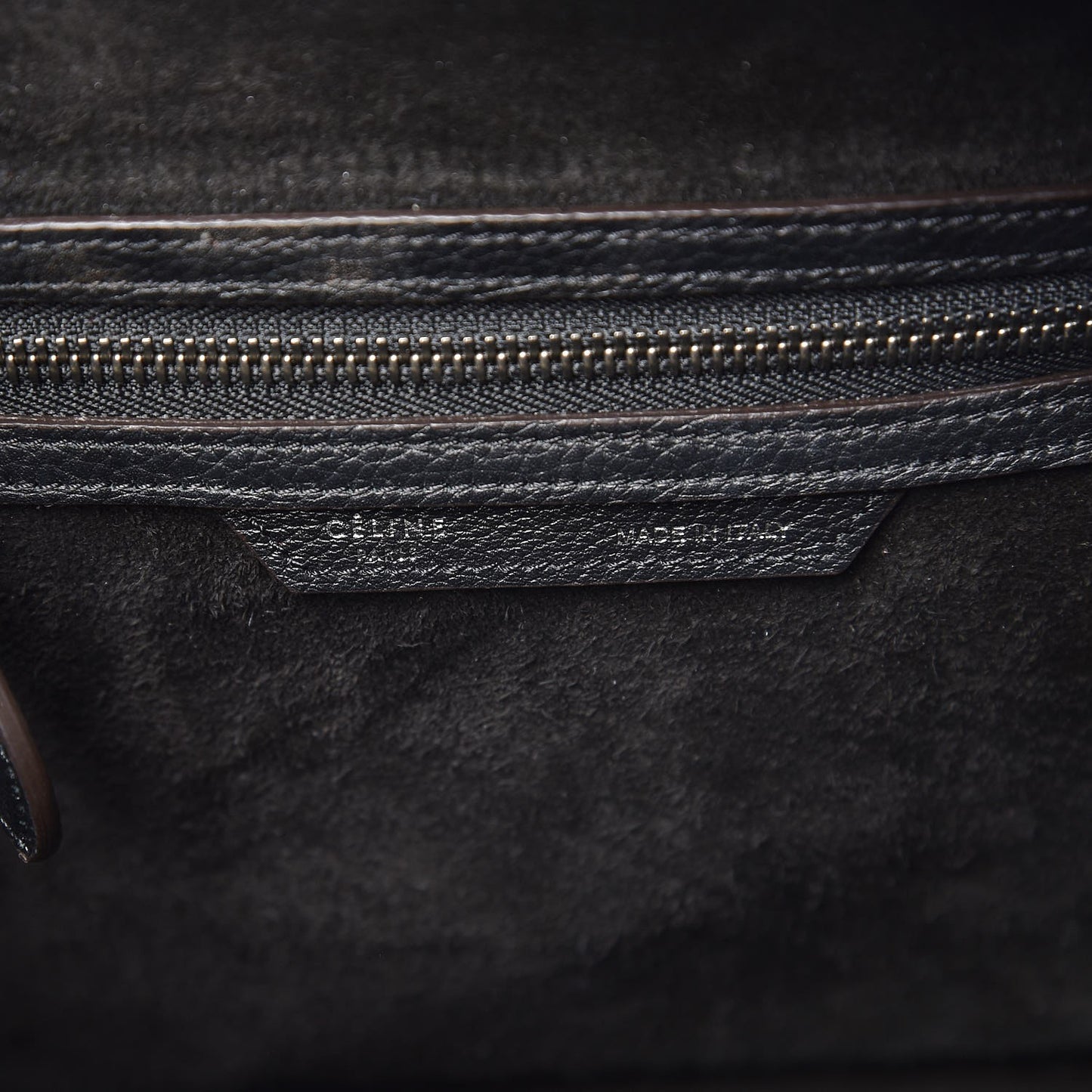 Drummed Calfskin Micro Luggage Black