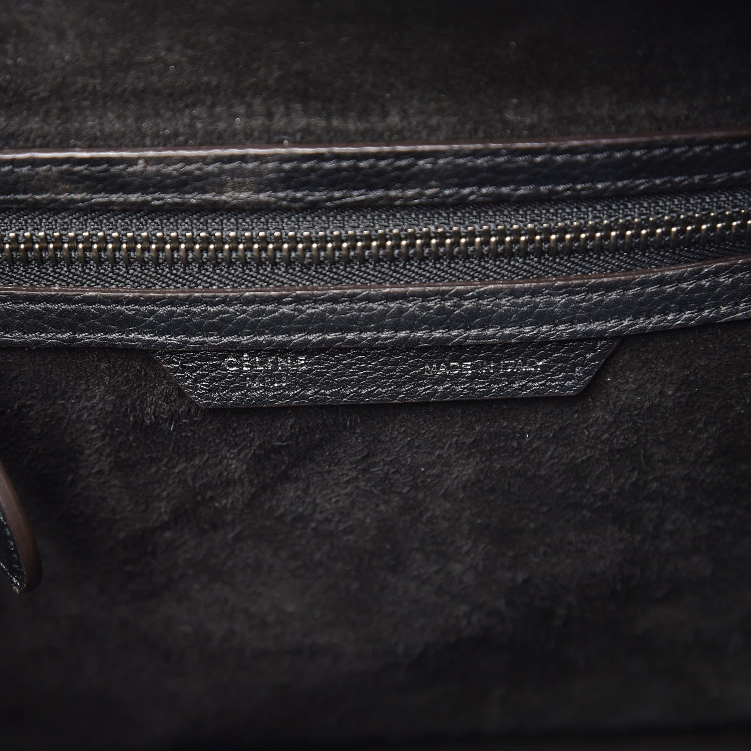 Celine Drummed Calfskin Micro Luggage Black 6 of 10
