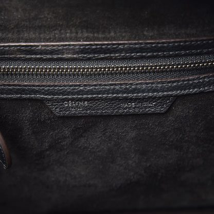 Celine Drummed Calfskin Micro Luggage Black 6 of 10