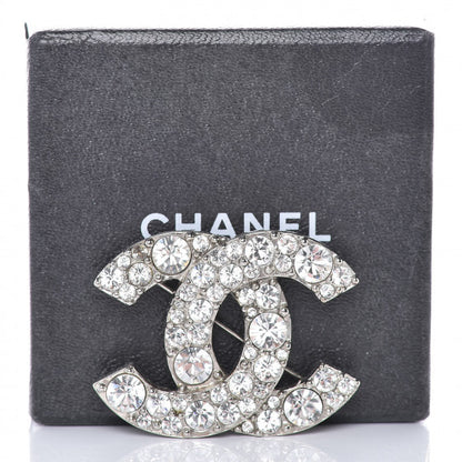 Chanel Crystal CC Brooch Silver 6 of 6