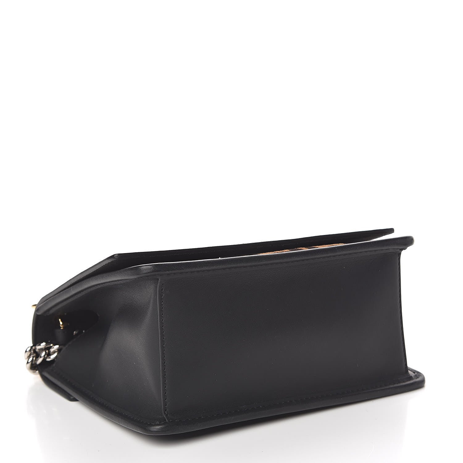 Fendi Vitello Century Velvet F is Fendi FF Small Kan I Shoulder Bag Black Tobacco 4 of 11