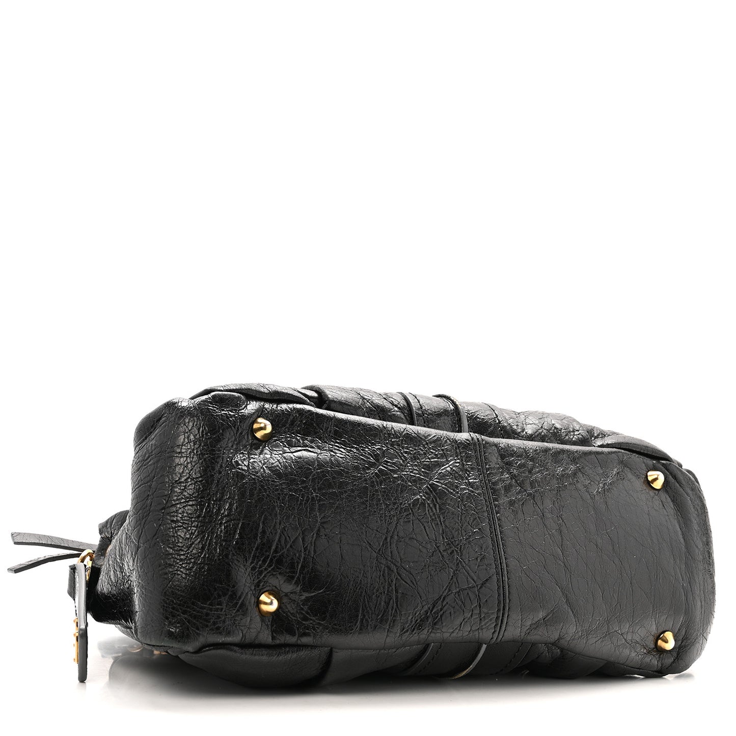 Lambskin Heloise Satchel Black