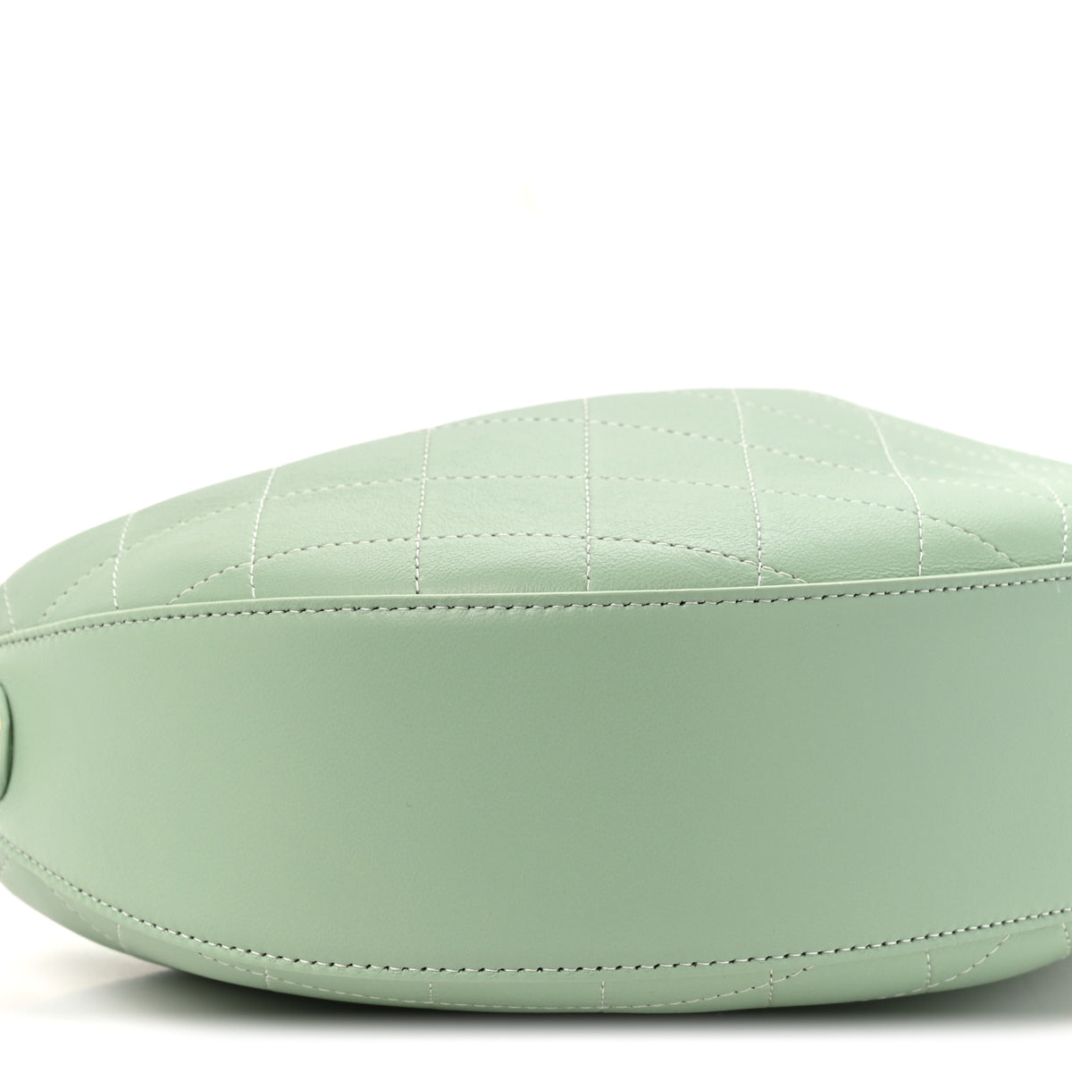 Chanel Lambskin Quilted Hobo Clutch With Chain Light Green 10 of 10