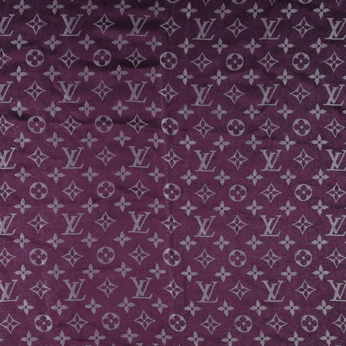 Silk Lurex Wool Monogram Shine Shawl Amarante