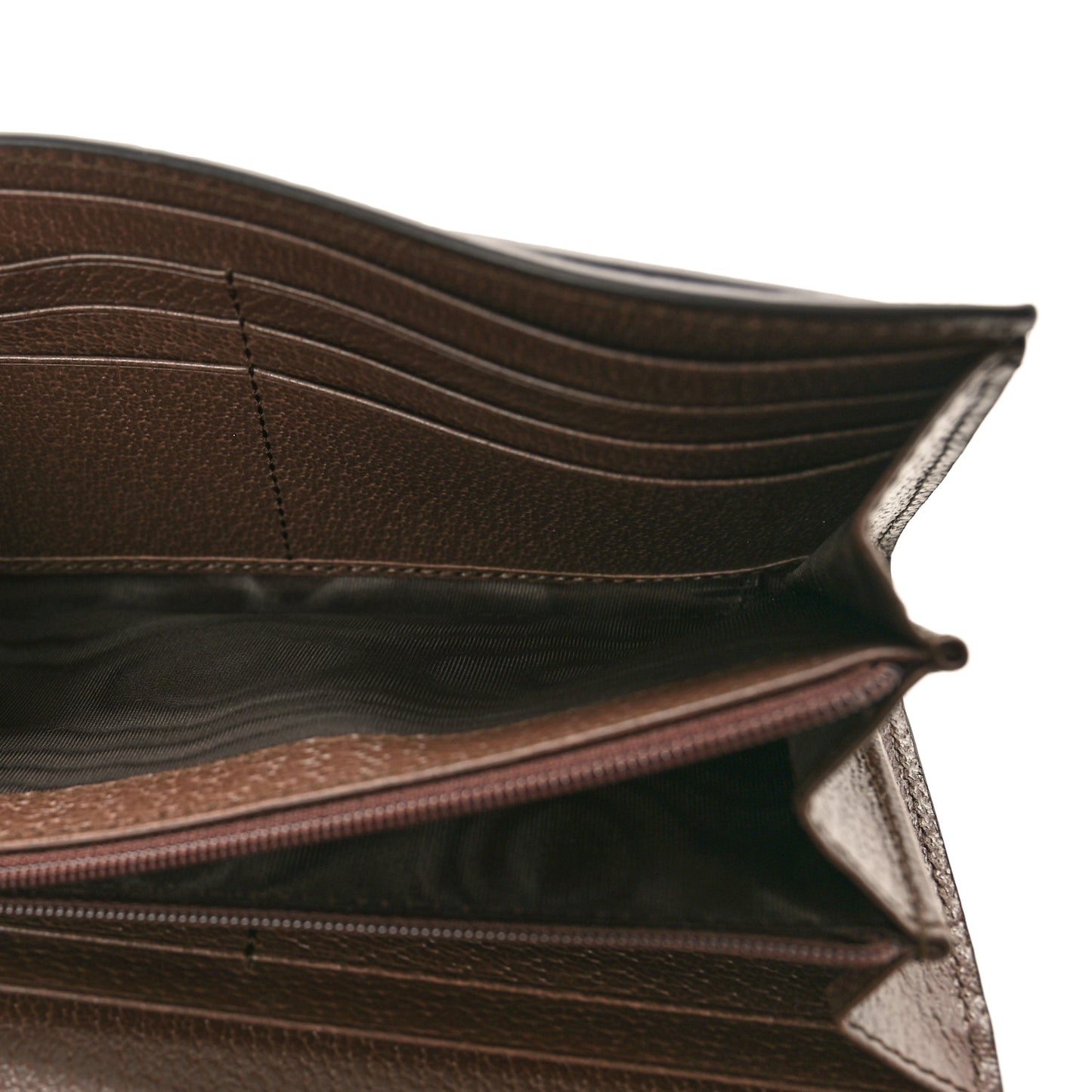 GG Supreme Monogram Web Ophidia Continental Wallet Brown