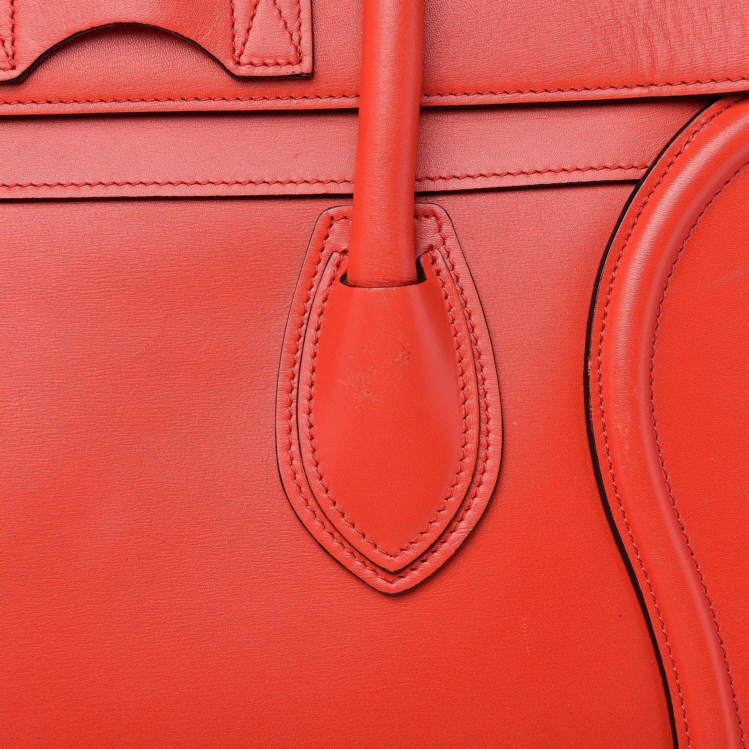 Celine Smooth Calfskin Mini Luggage Coquelicot 17 of 18