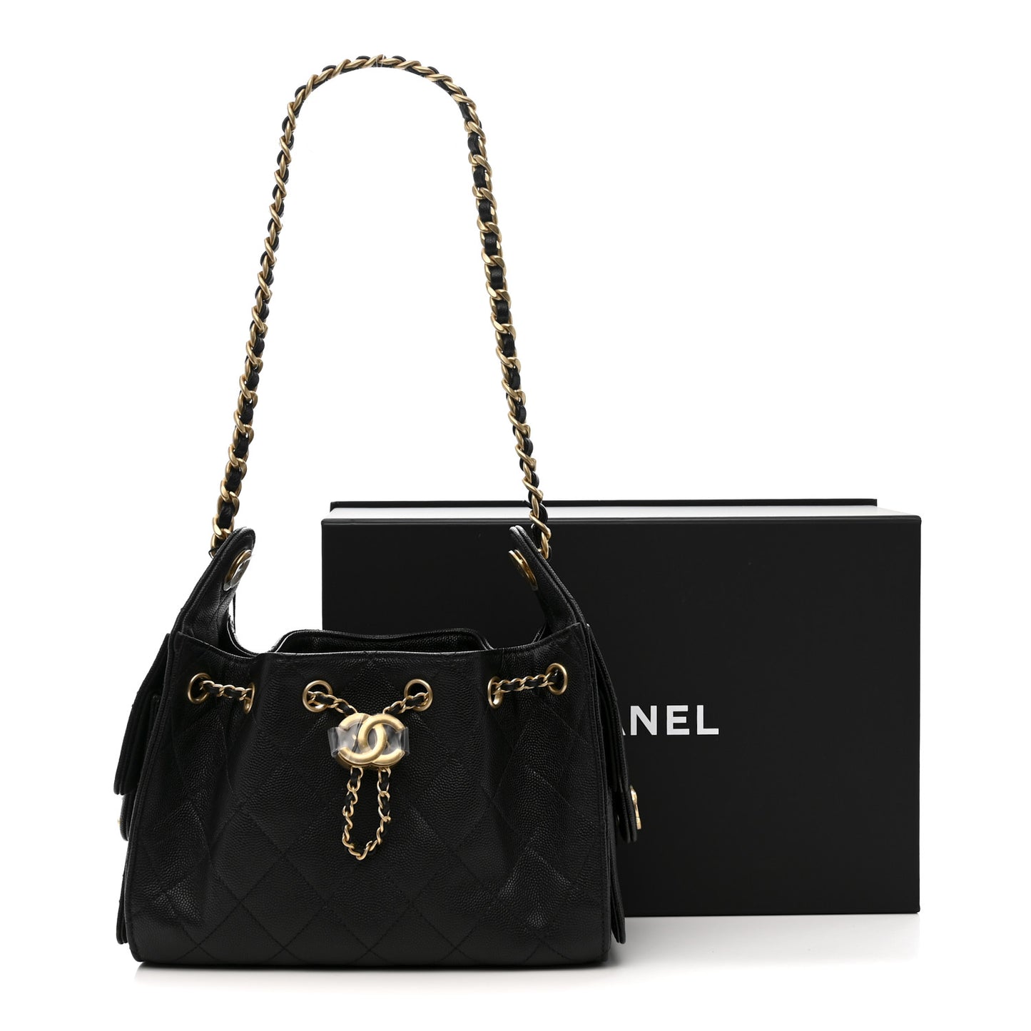 Caviar Quilted Mini Chanel 25 Handbag Black