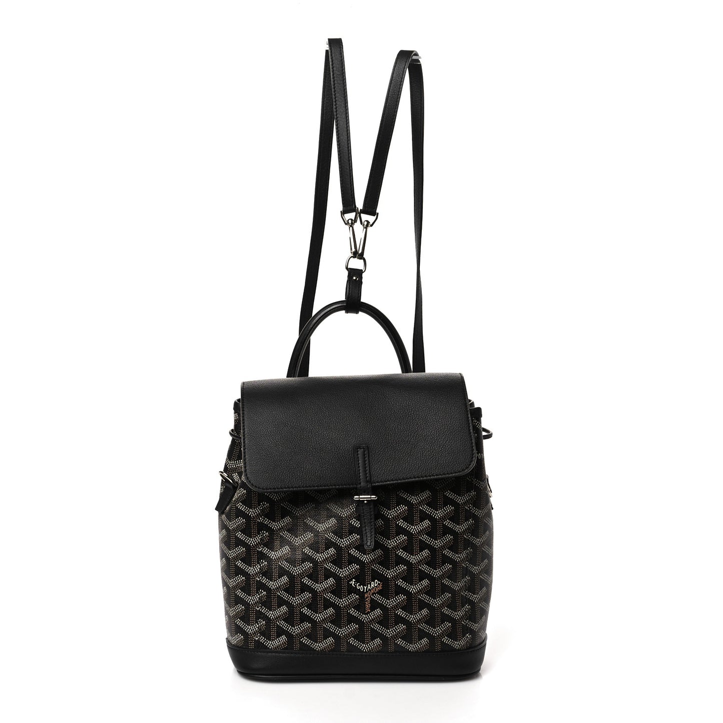 Goyardine Calfskin Mini Alpin Backpack Black