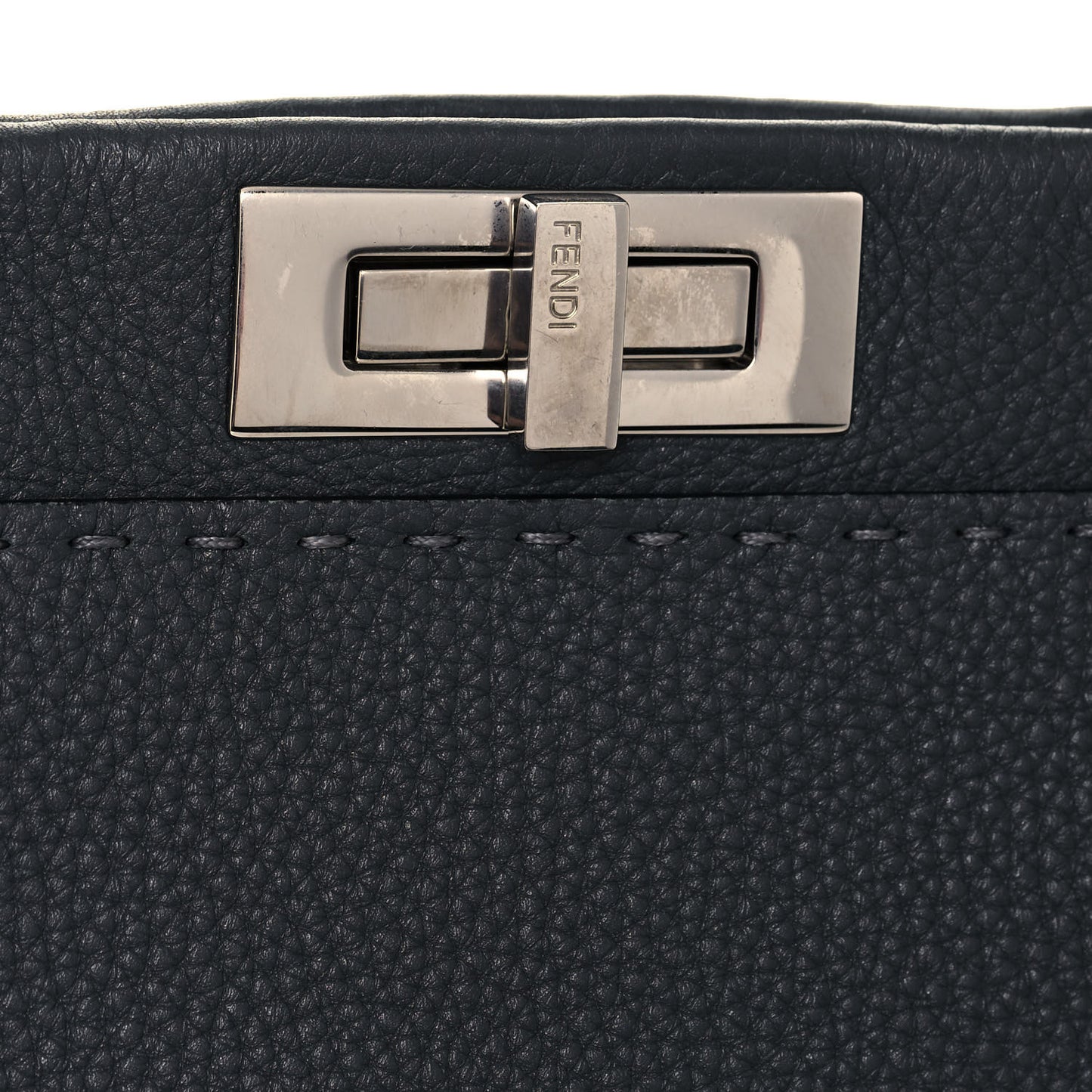 Cuoio Romano Selleria Bi-Color Medium Peekaboo Iconic Satchel Asfalto Latte