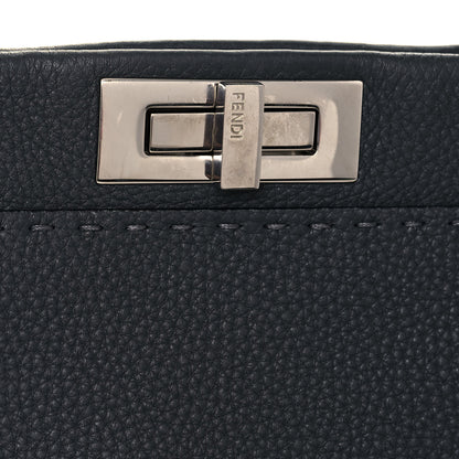 Fendi Cuoio Romano Selleria Bi-Color Medium Peekaboo Iconic Satchel Asfalto Latte 15 of 15