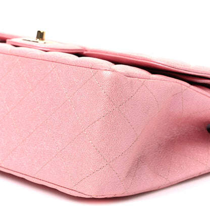 Chanel Iridescent Caviar Quilted Jumbo Double Flap Rose Pink 10 of 10